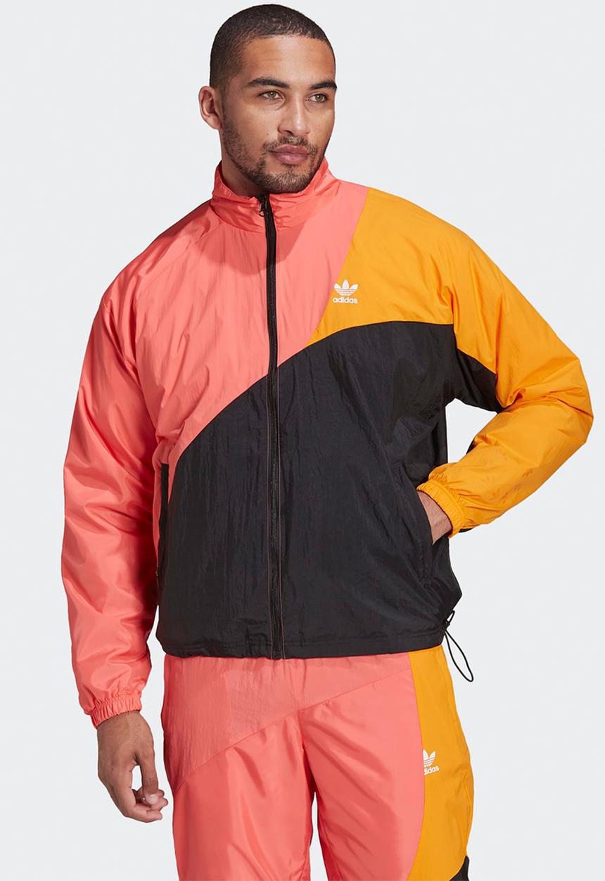 adidas Originals - Adicolor Colorblock Track Top - Black/semi turbo/bright orange