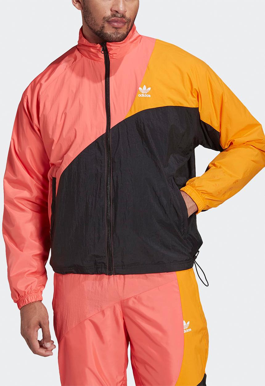 adidas Originals - Adicolor Colorblock Track Top - Black/semi turbo/bright orange