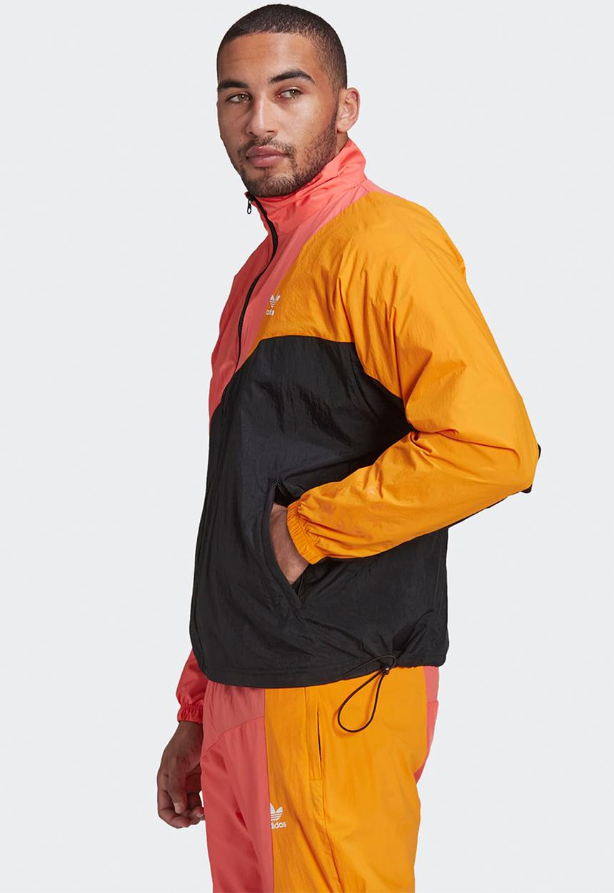 adidas Originals - Adicolor Colorblock Track Top - Black/semi turbo/bright orange