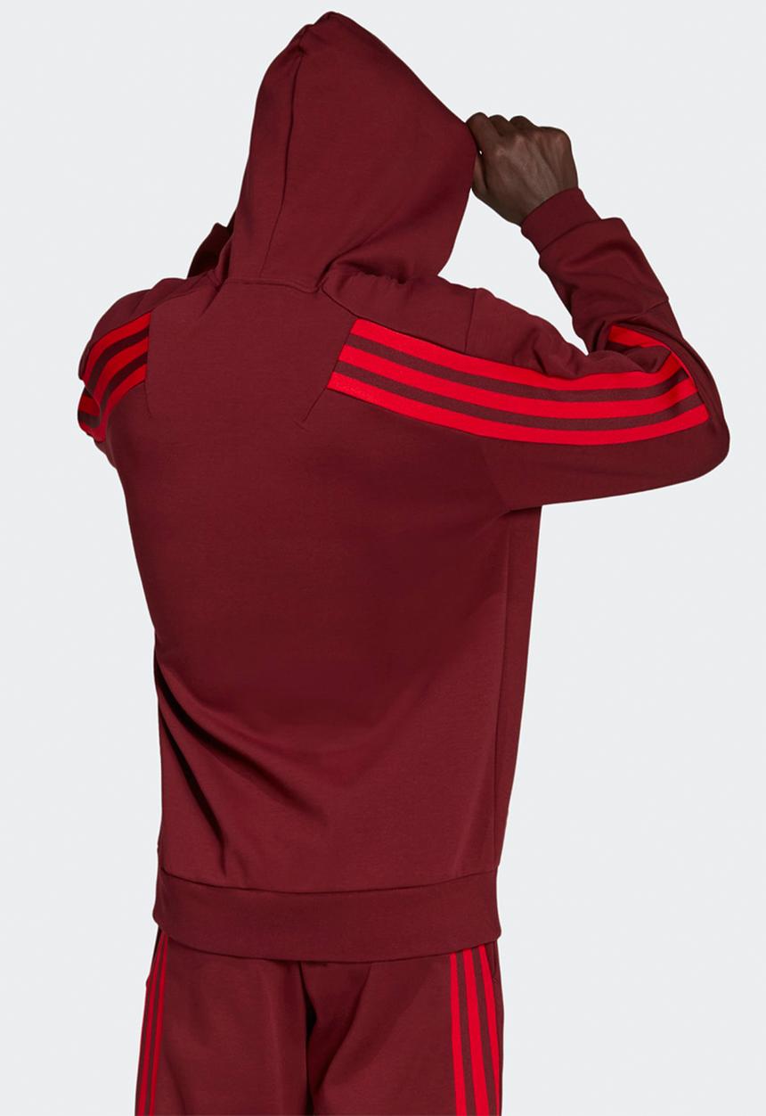 adidas Performance - Future Icons 3-Stripes Full-Zip Hoodie - shadow red