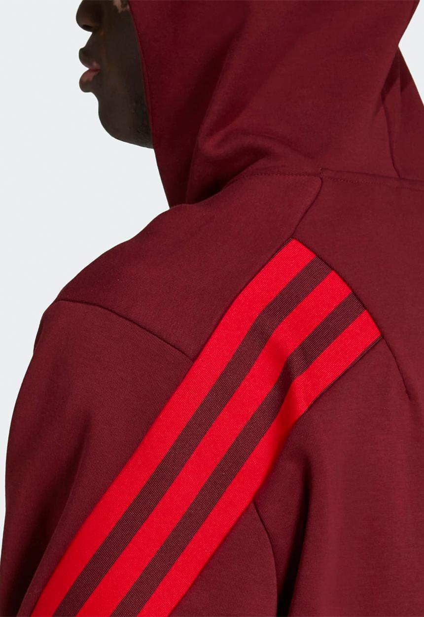 adidas Performance - Future Icons 3-Stripes Full-Zip Hoodie - shadow red