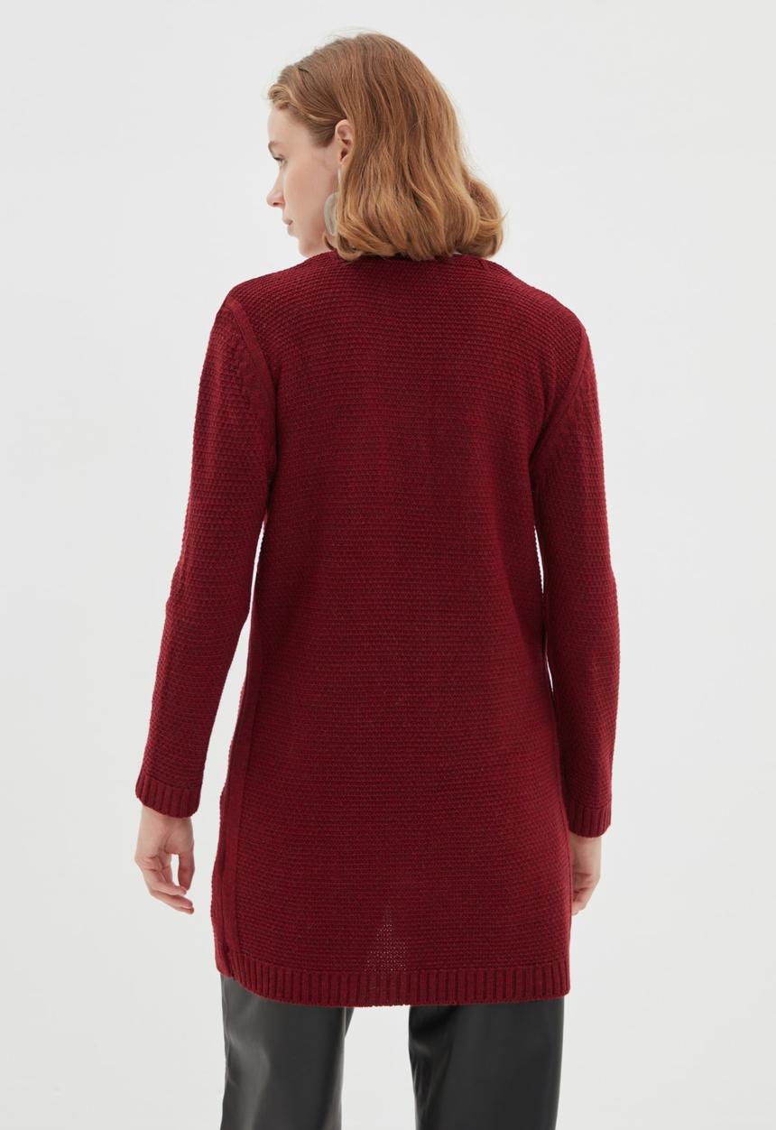 Trendyol - Pocket detailed cardigan - burgundy