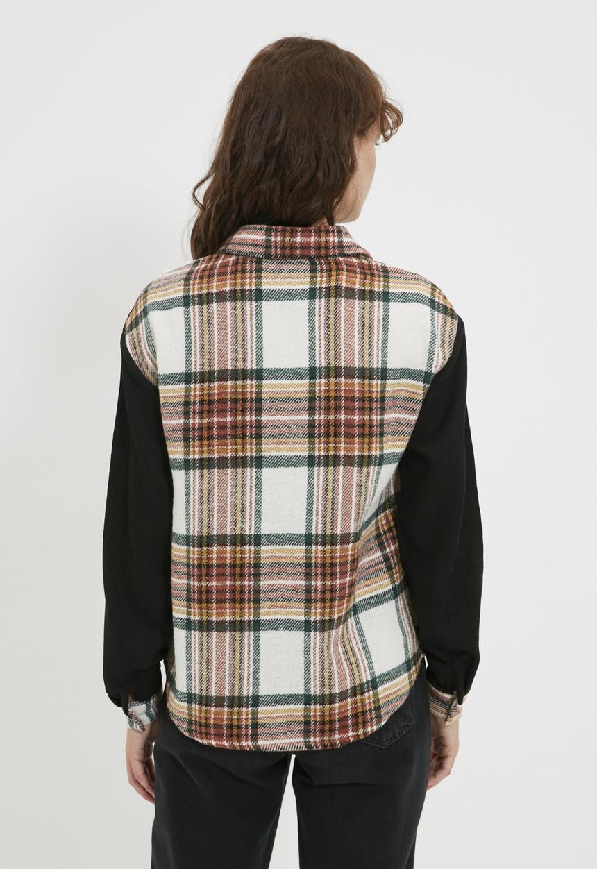 Trendyol - Square detailed plaid jacket shirt - multi