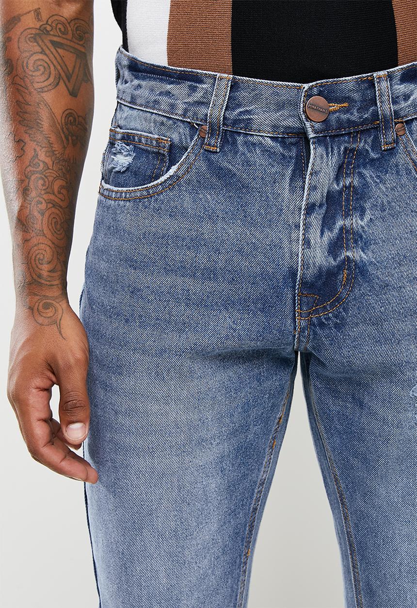 Jonathan D - Tobi relaxed straight leg jeans - light blue