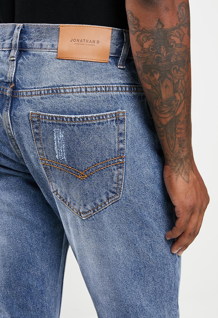 Jonathan D - Tobi relaxed straight leg jeans - light blue