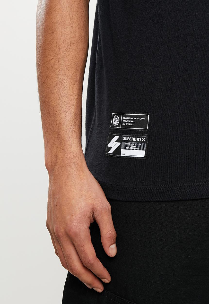 Superdry. - Varsity arch tee - black