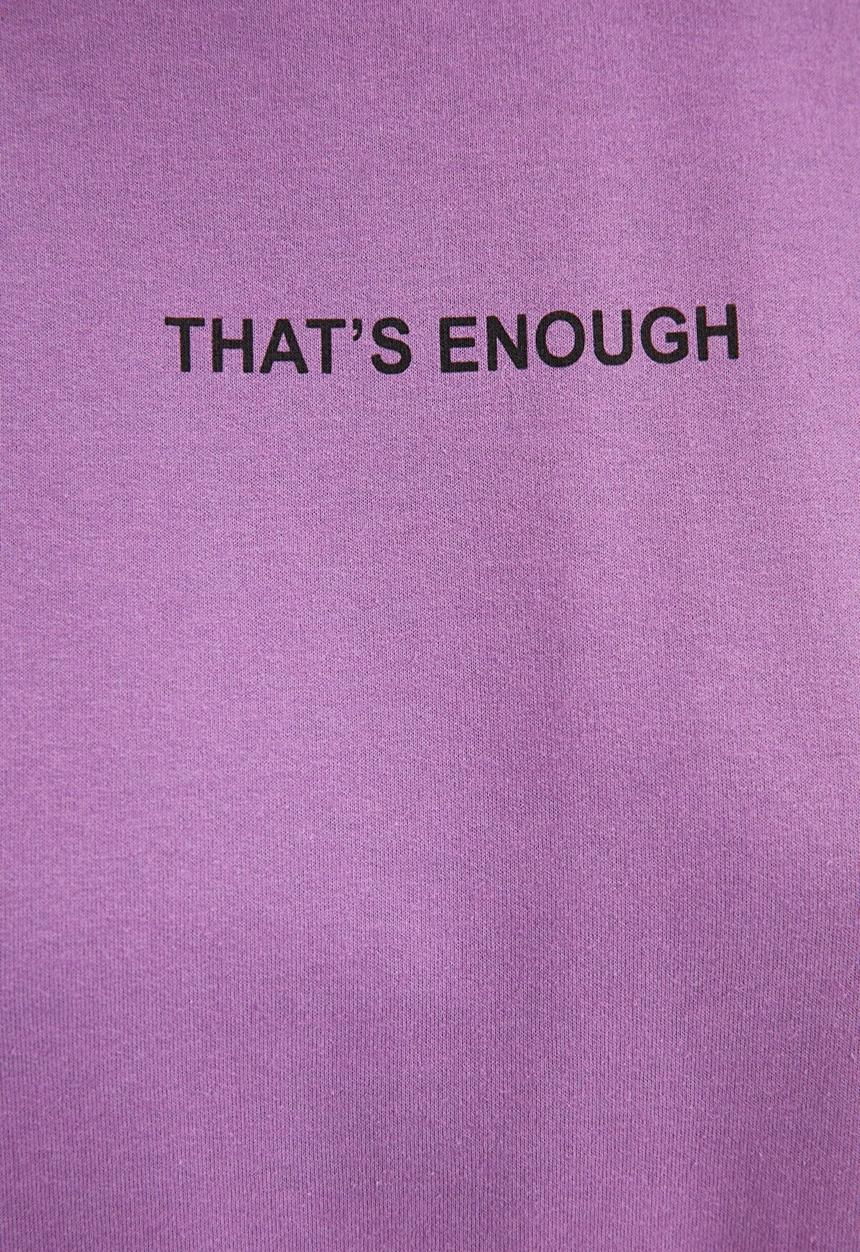 Trendyol - Printed stand up collar slim sweatshirt - lilac