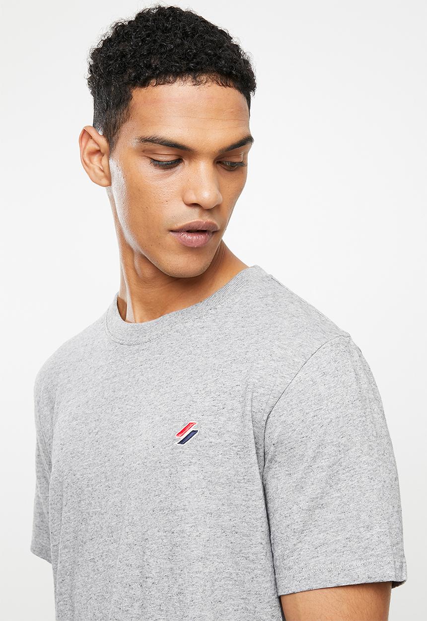 Superdry. - Superdry code essential tee - grey 