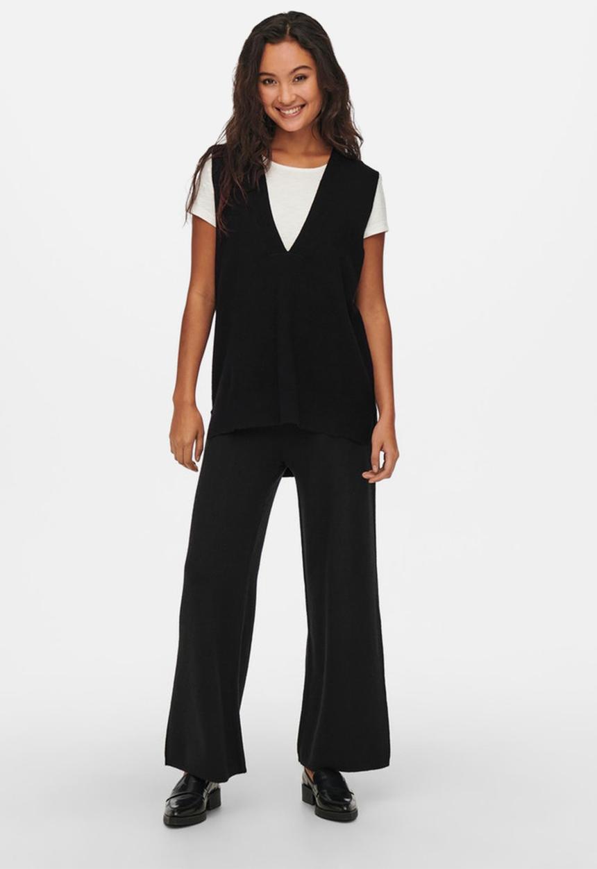 ONLY - Dallas v-neck vest - black