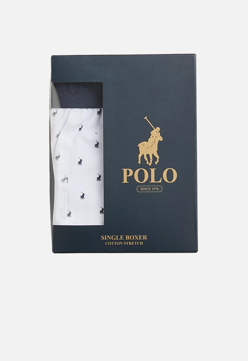 POLO - Men aop pony knit boxer - white