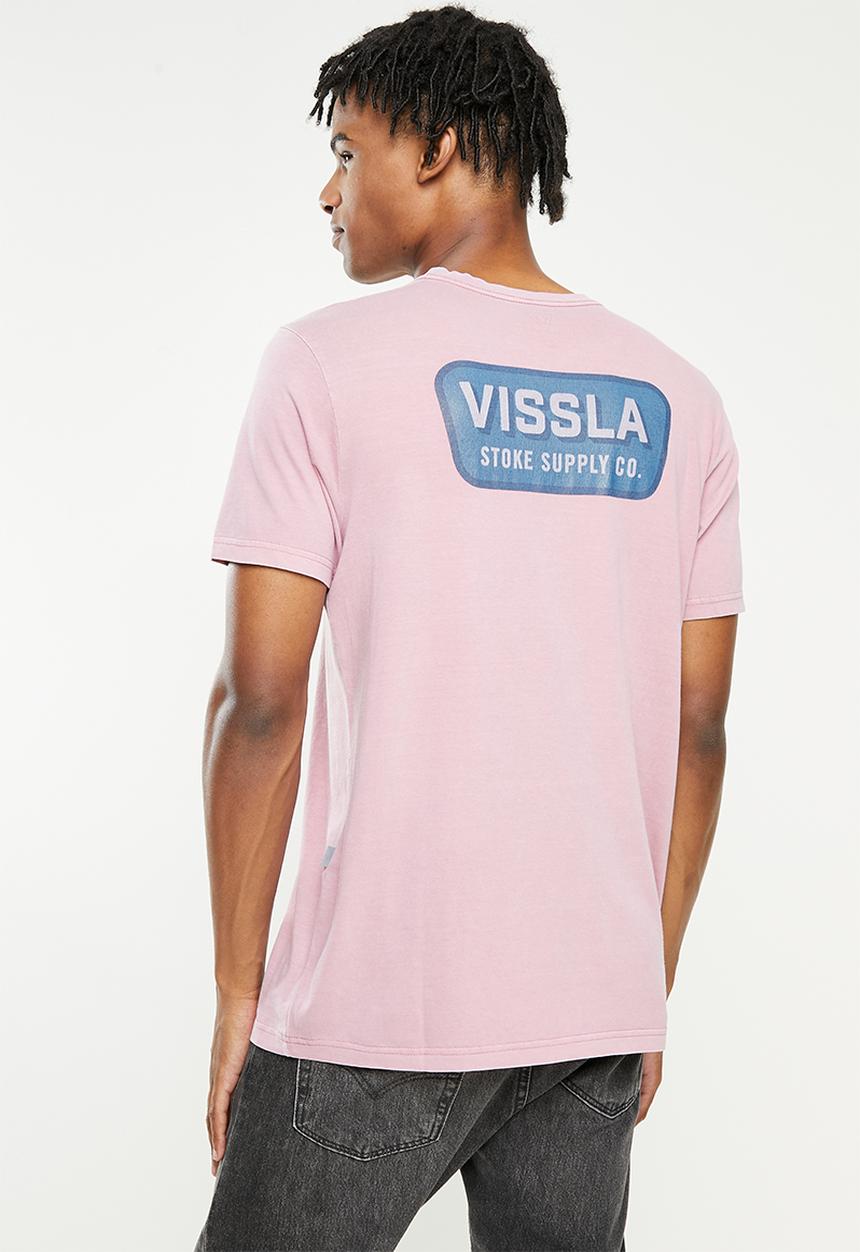 Vissla  - Supply co. pigment short sleeve pocket tee - dusty lilac