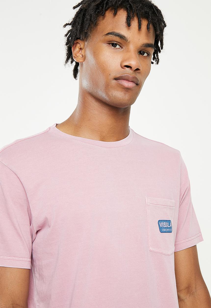 Vissla  - Supply co. pigment short sleeve pocket tee - dusty lilac