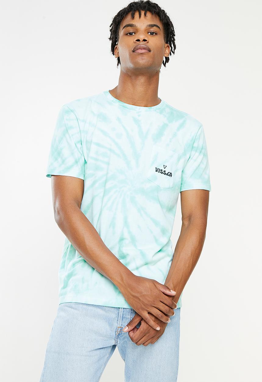 Vissla  - Easy beaks tie dye pocket tee - pacific blue