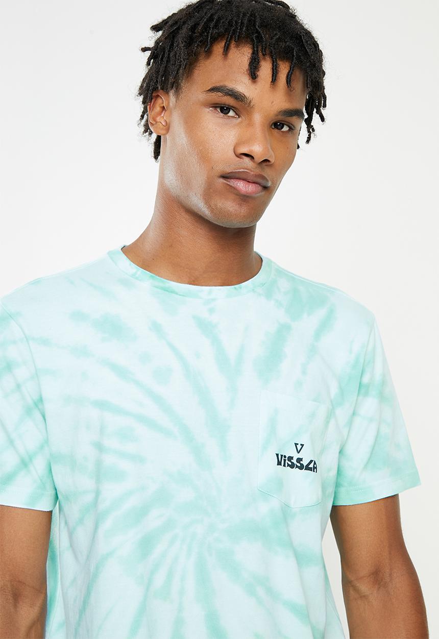 Vissla  - Easy beaks tie dye pocket tee - pacific blue
