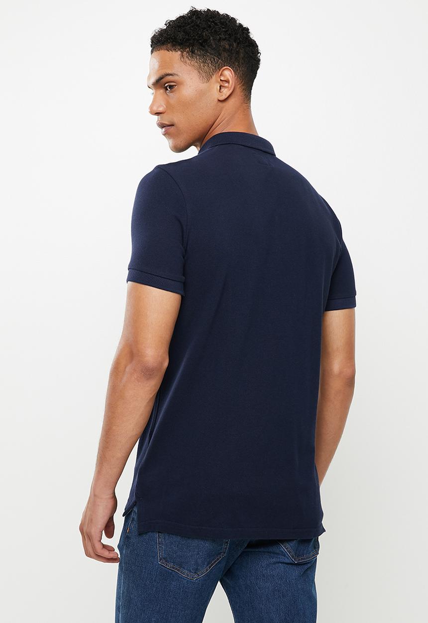 Superdry. - Classic pique short sleeve polo - rich navy