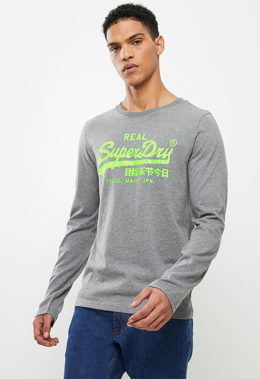 Superdry. - Vl ac long sleeve top - grey