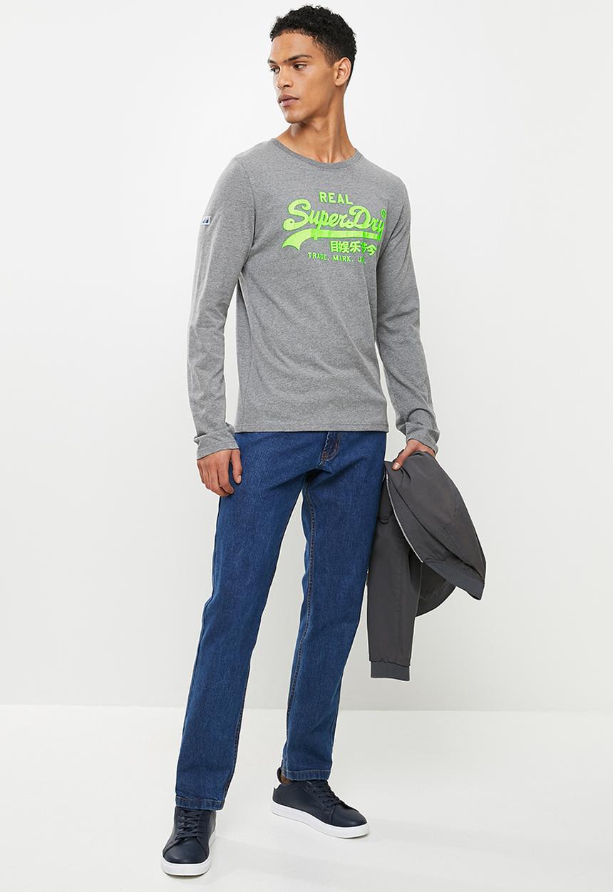 Superdry. - Vl ac long sleeve top - grey