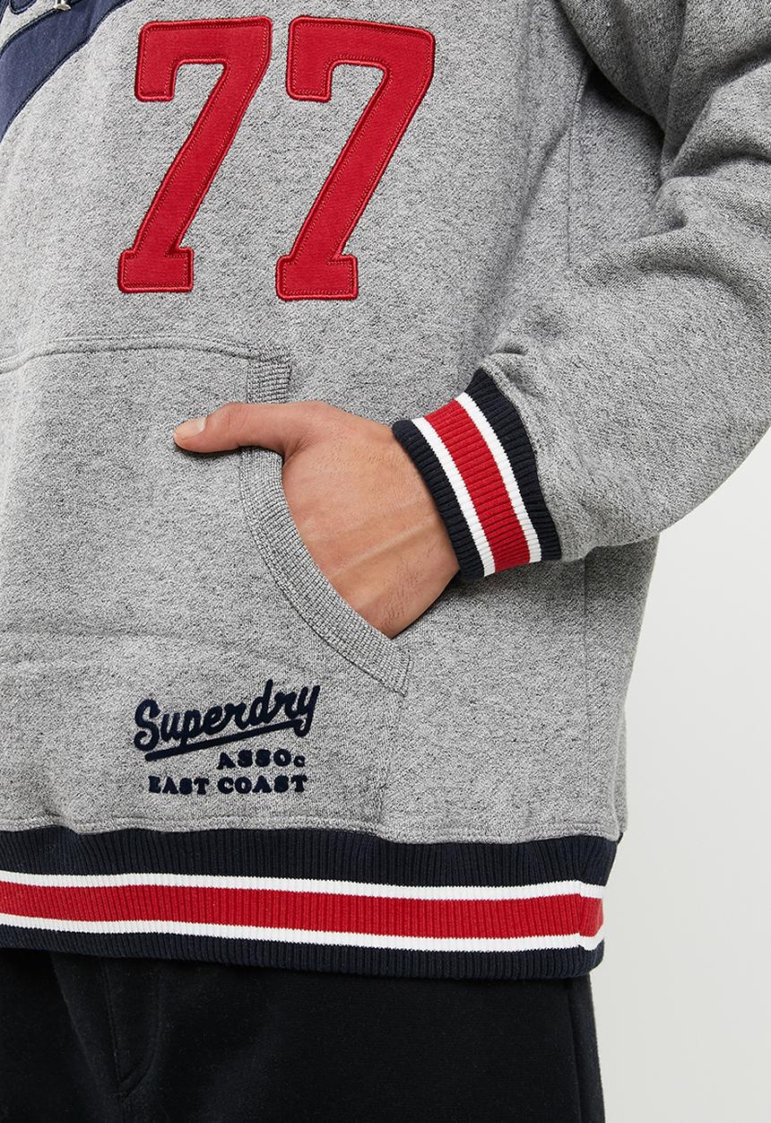 Superdry. - Collegiate hood - grey