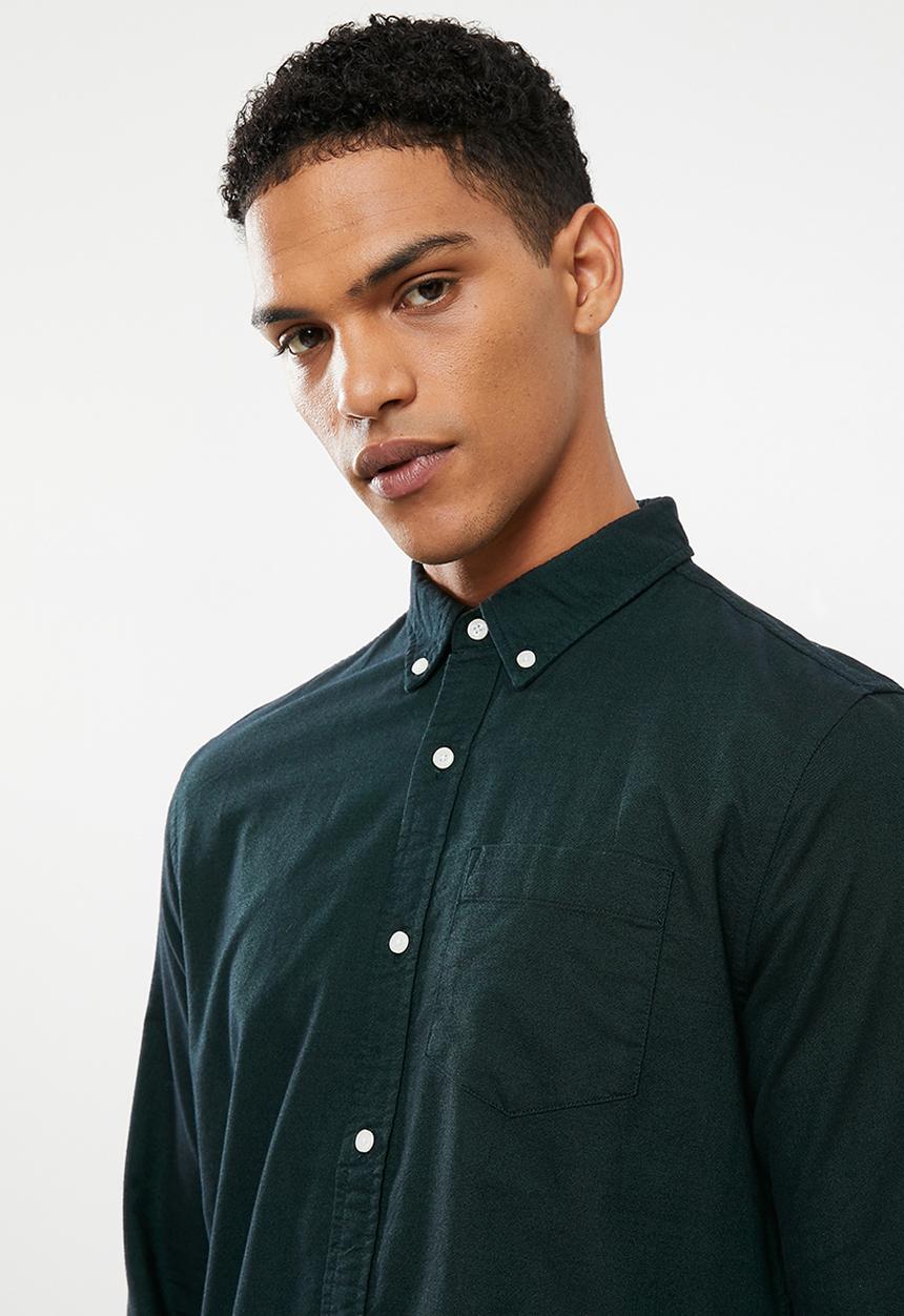 Superdry. - Studios uni oxford shirt - jungle green