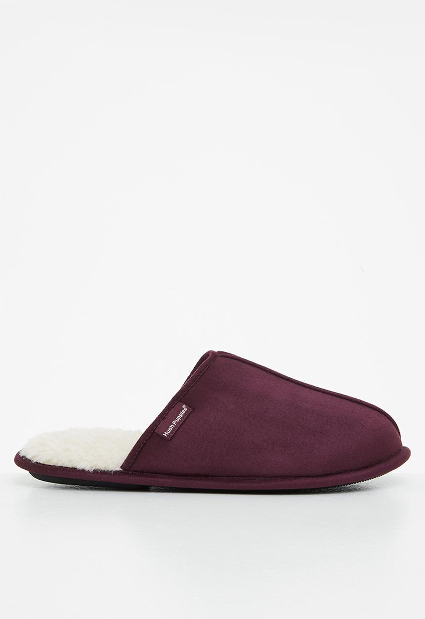 Hush Puppies - Martin microfibre slipper - burgundy