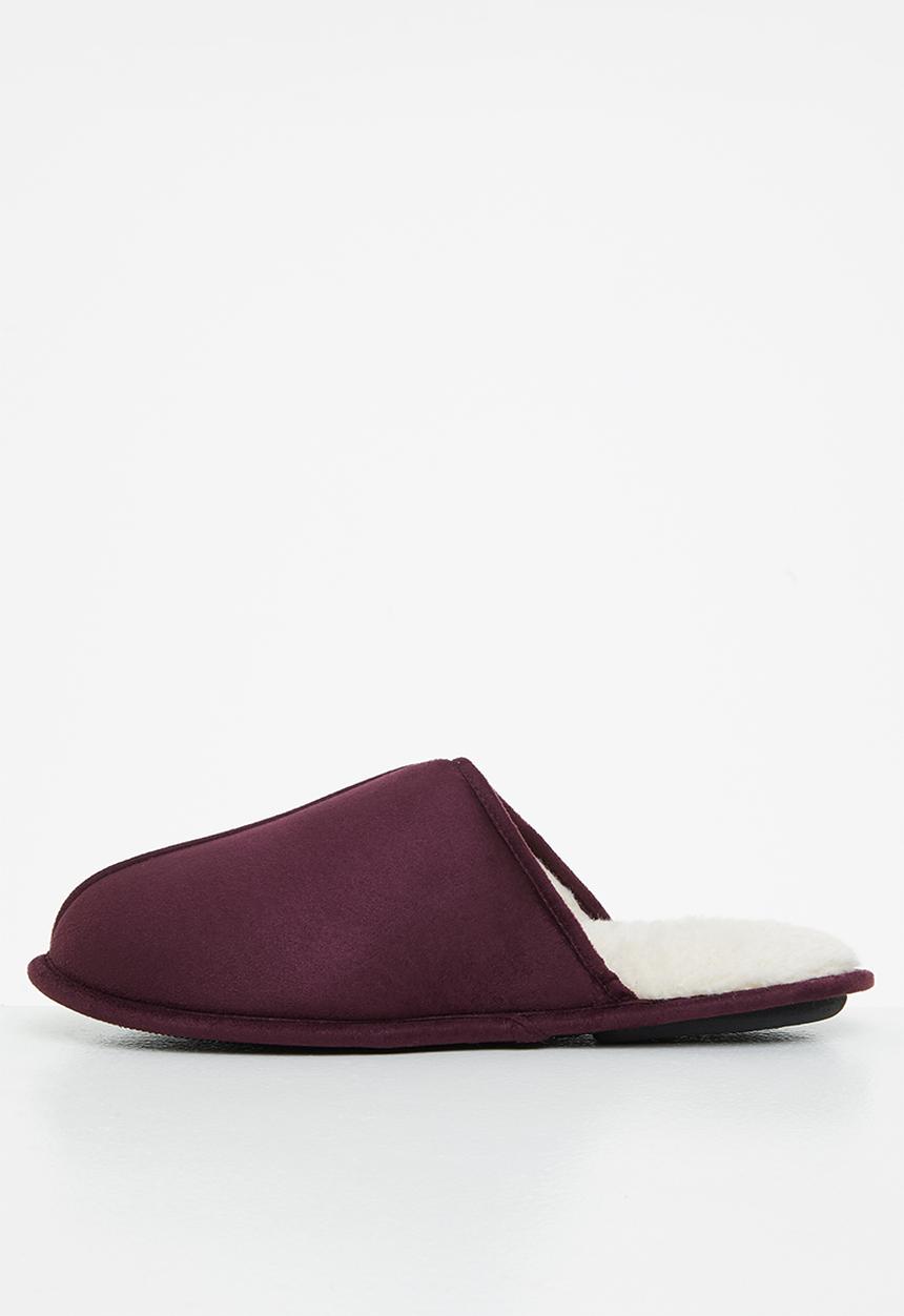 Hush Puppies - Martin microfibre slipper - burgundy