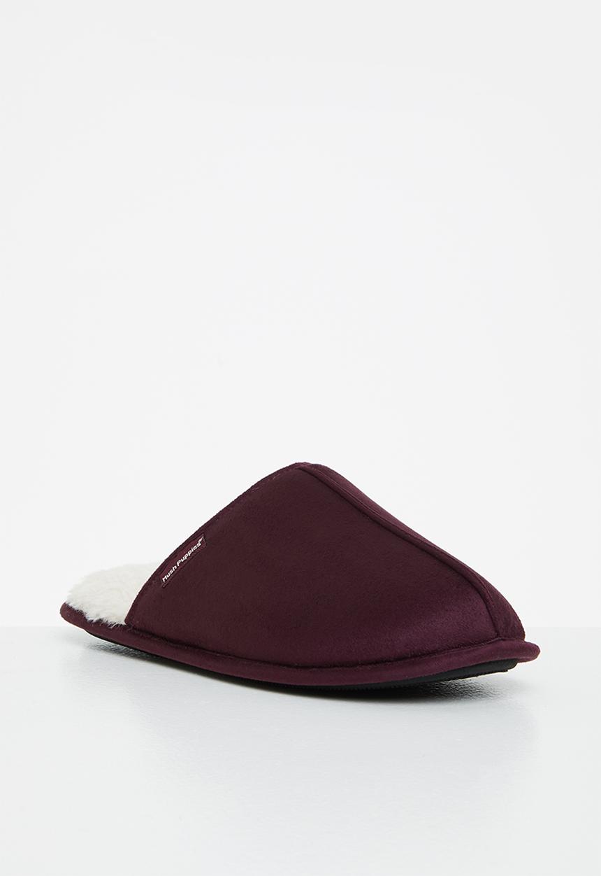 Hush Puppies - Martin microfibre slipper - burgundy