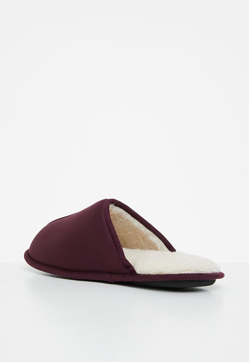 Hush Puppies - Martin microfibre slipper - burgundy