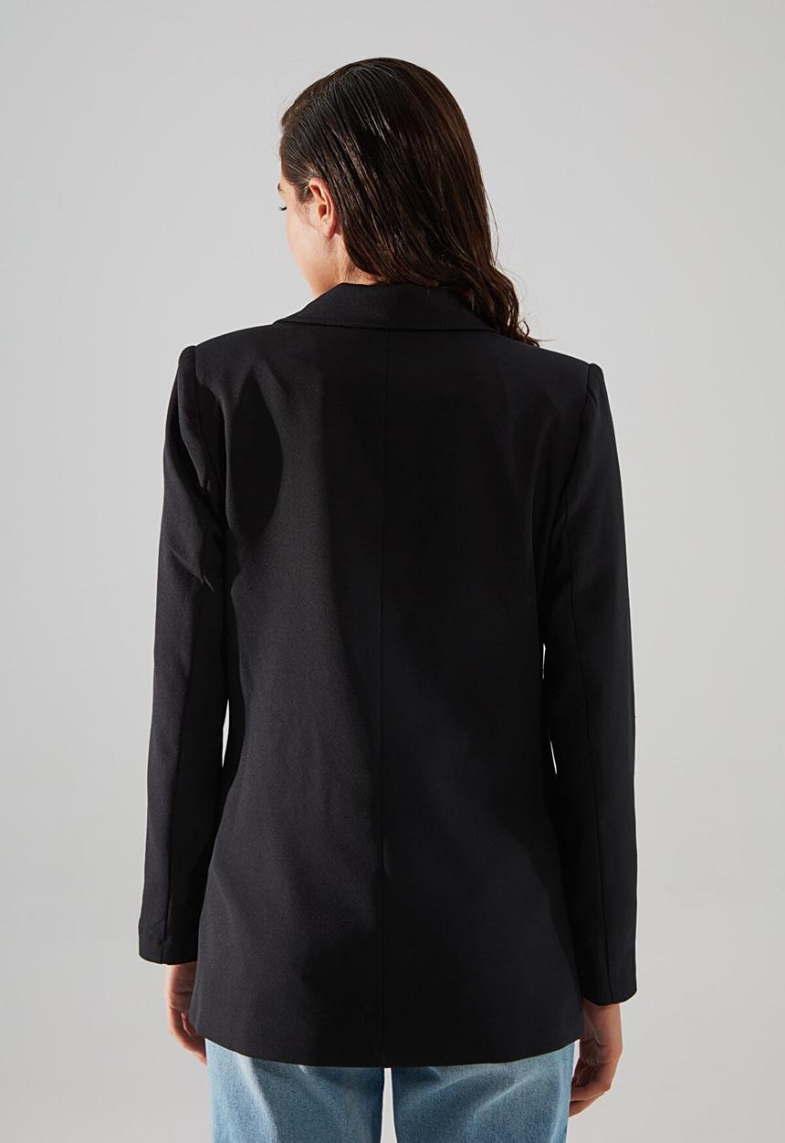 Trendyol - Button detailed blazer jacket - anthracite