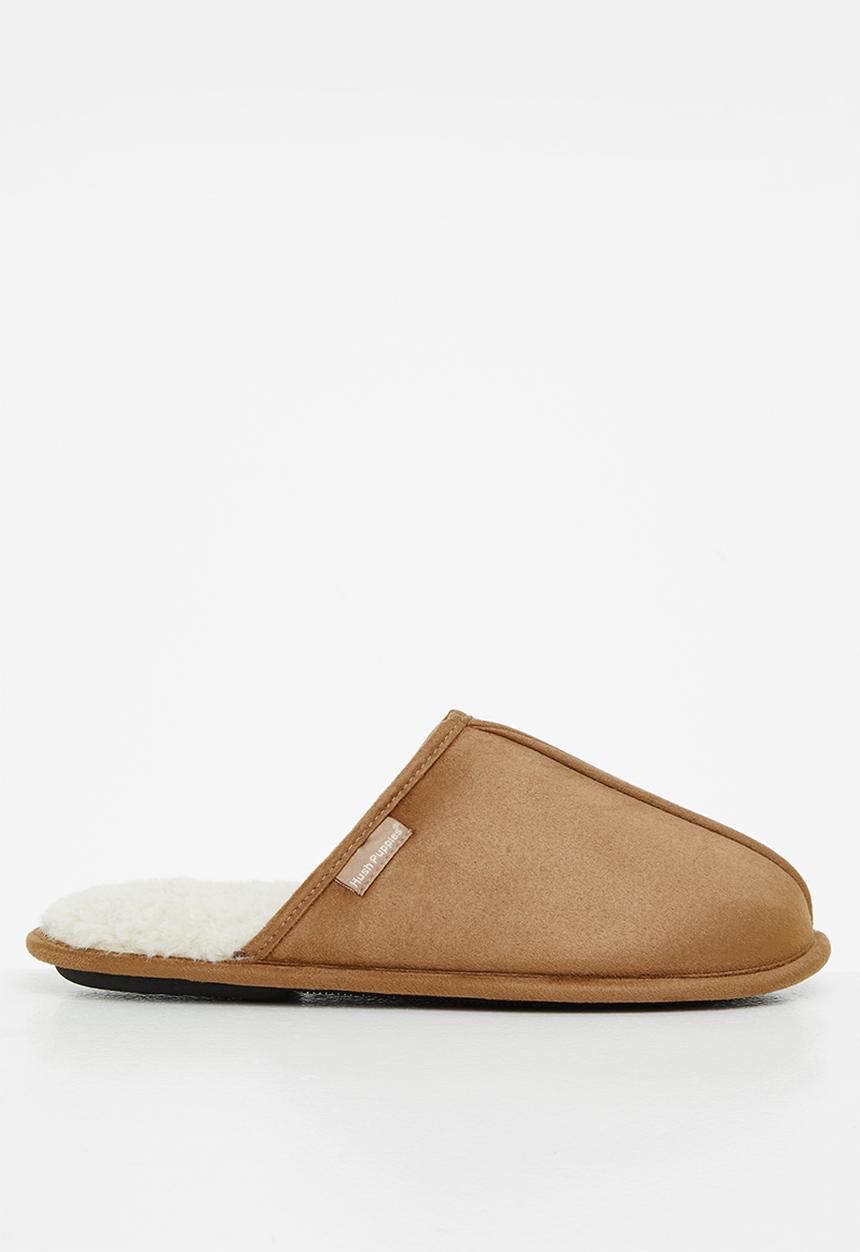 Hush Puppies - Martin microfibre slipper - tan
