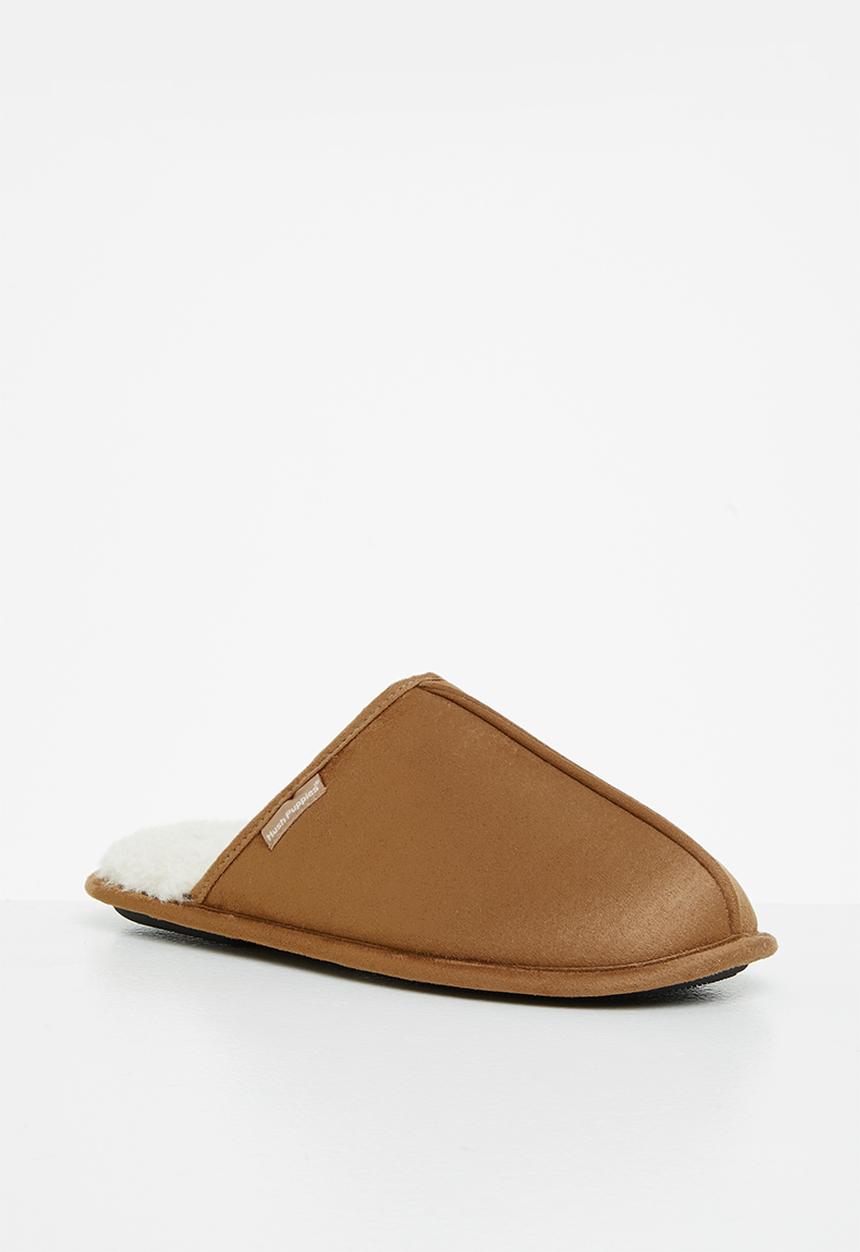 Hush Puppies - Martin microfibre slipper - tan