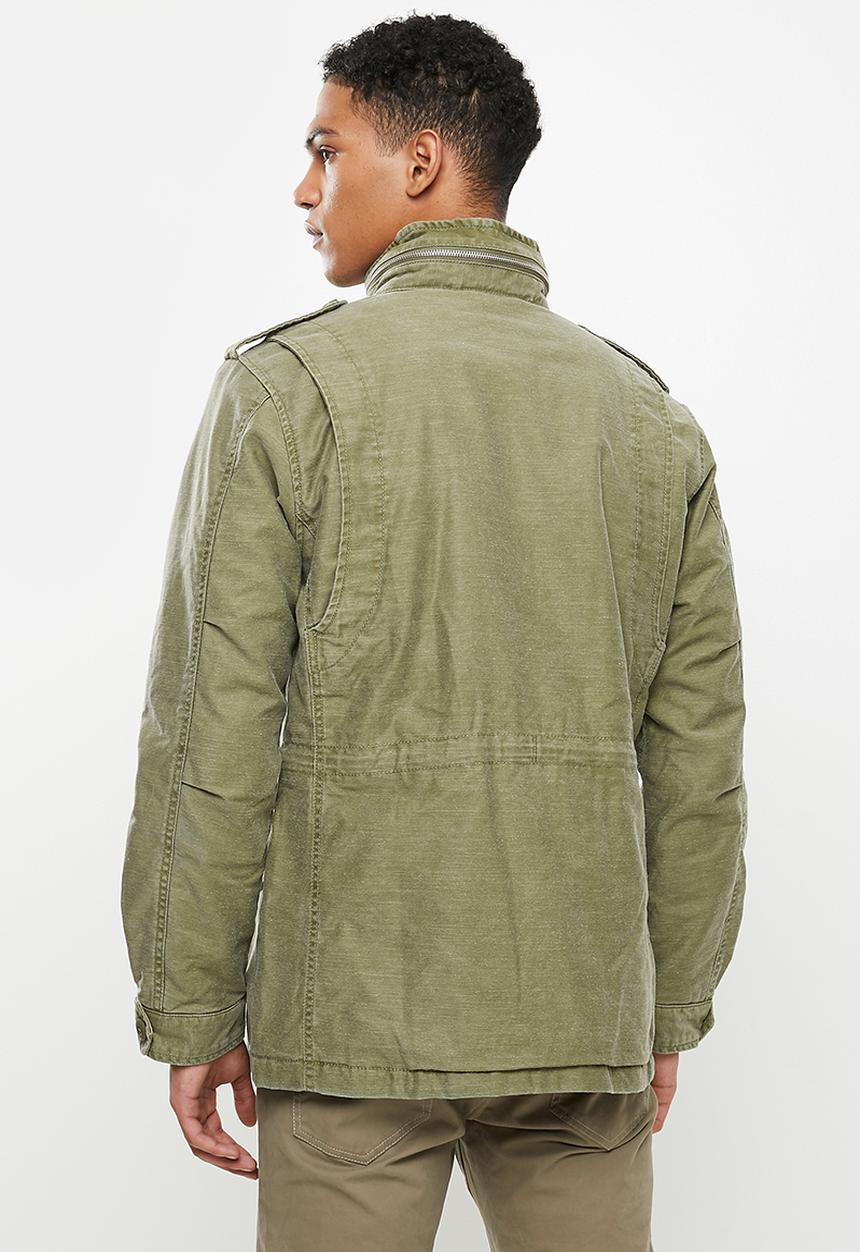 Superdry. - M65 borg lined jacket - vintage khaki