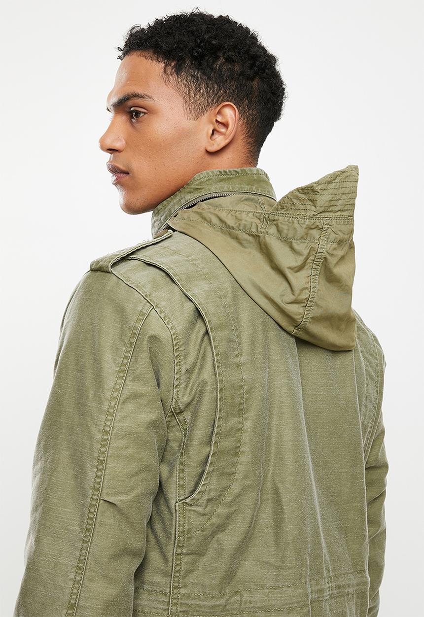 Superdry. - M65 borg lined jacket - vintage khaki