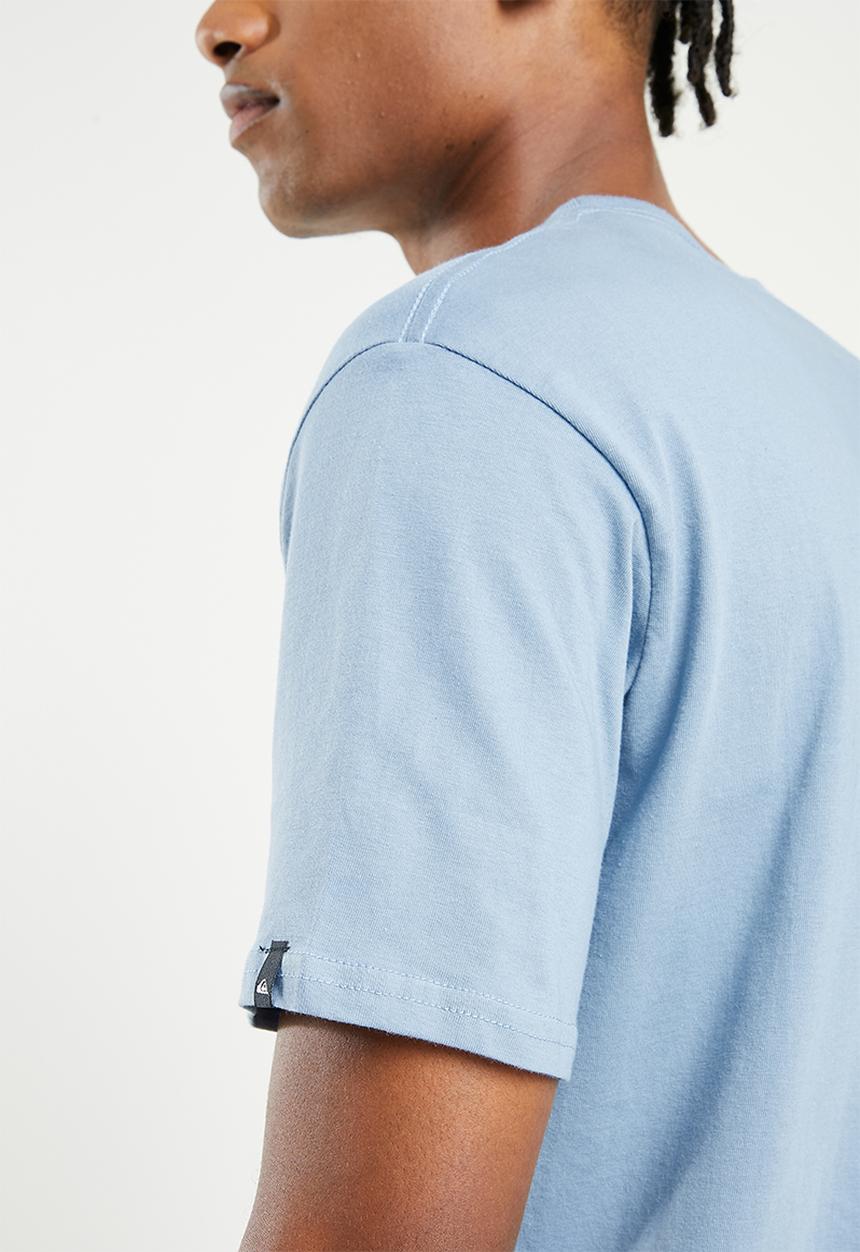 Quiksilver - Corp logo short sleeve tee - fadded denim