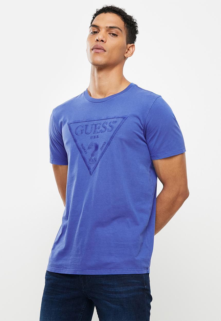 GUESS - Guess logo print short sleeve tee - very blue