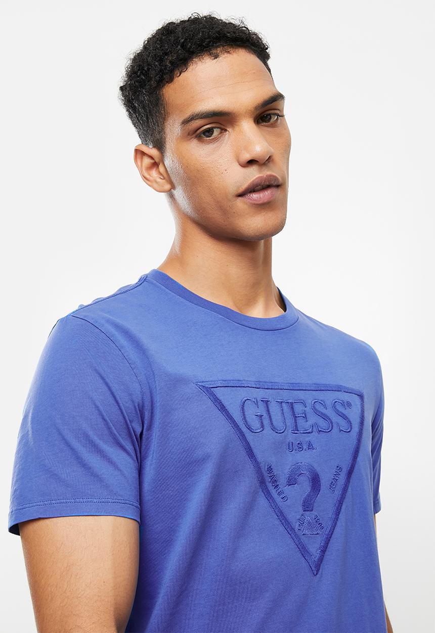 GUESS - Guess logo print short sleeve tee - very blue