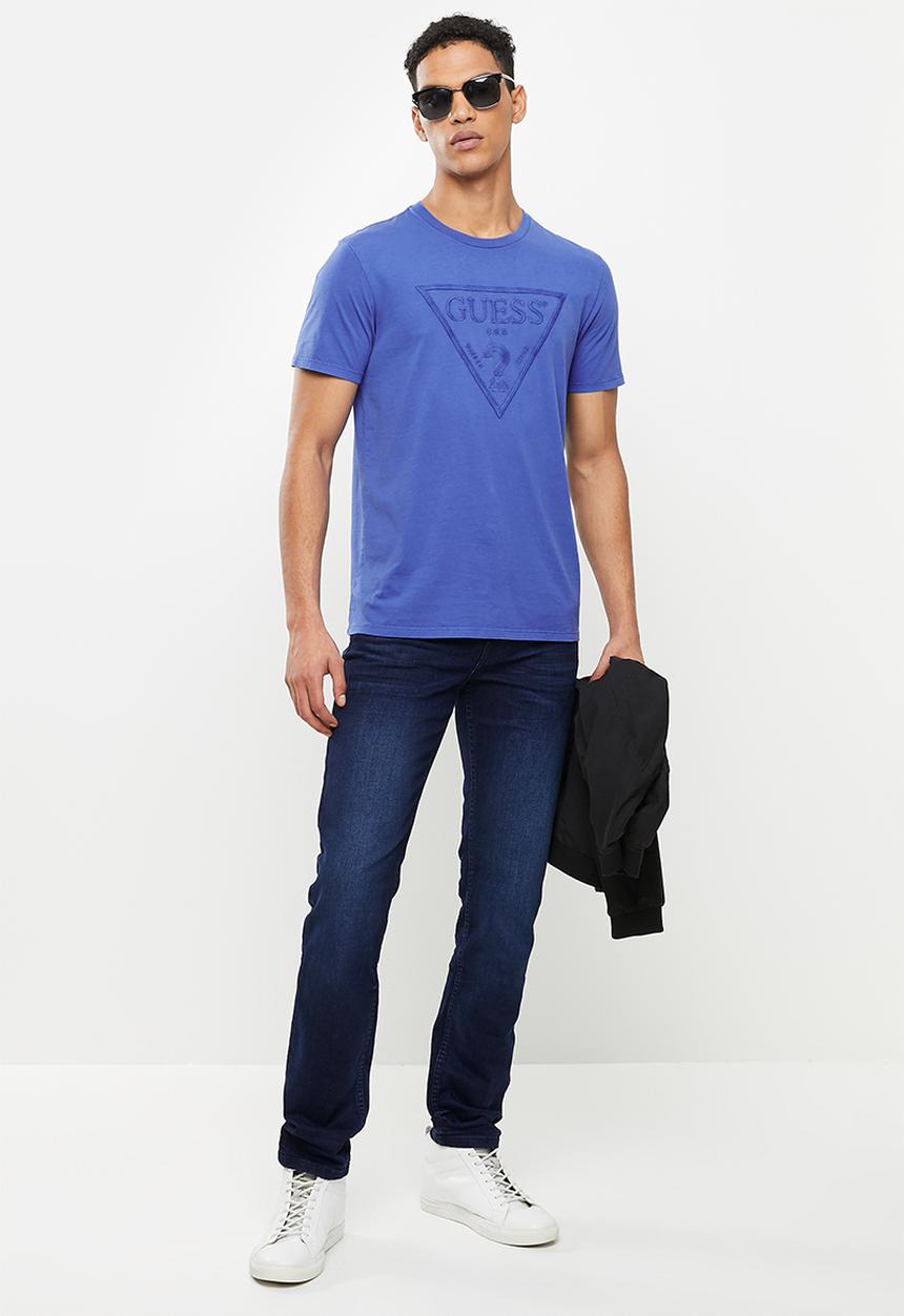 GUESS - Guess logo print short sleeve tee - very blue