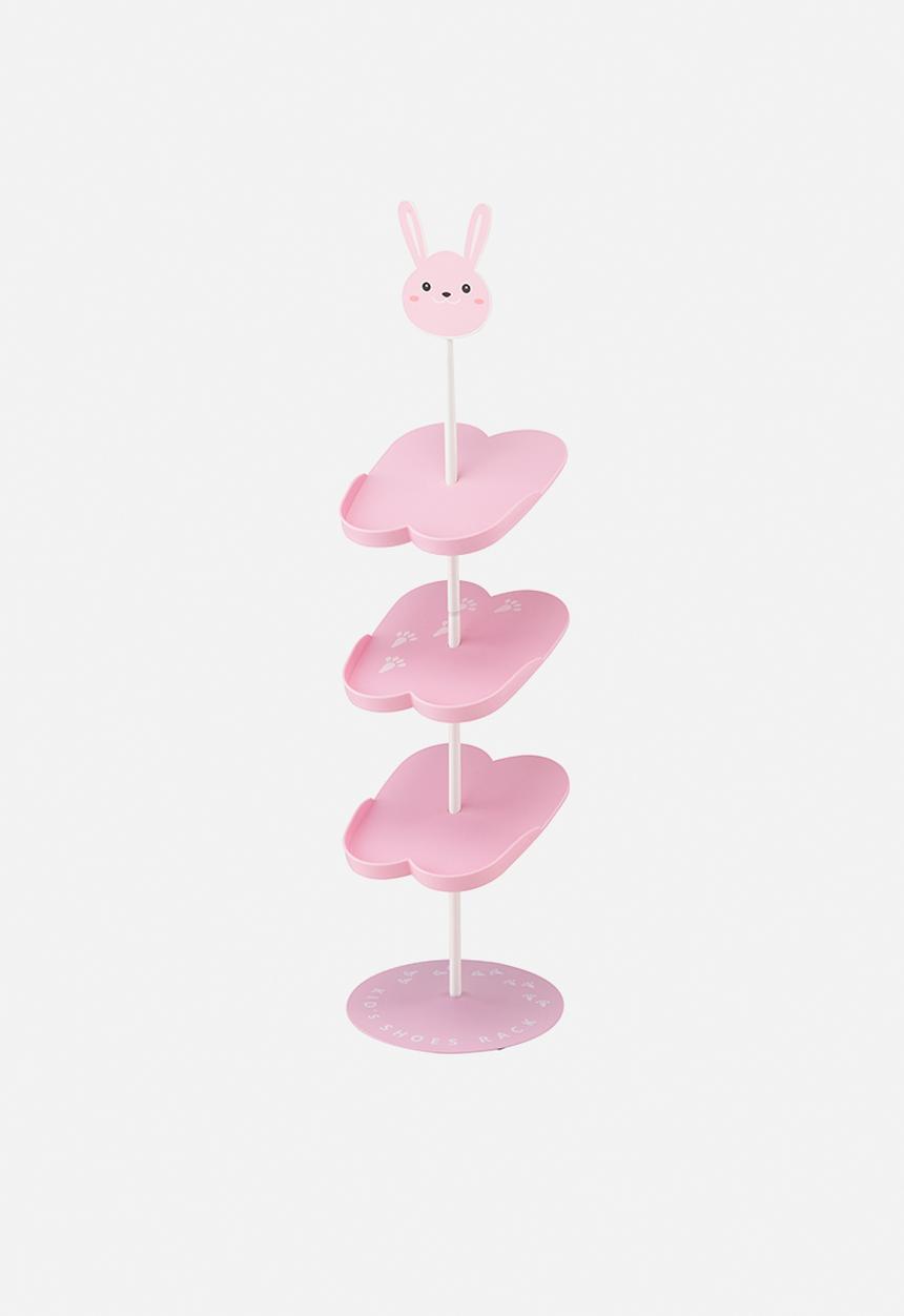 Yamazaki - Kids shoe rack rabbit - pink