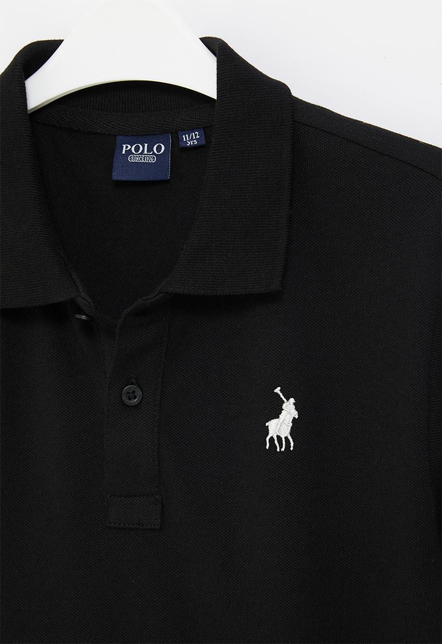 POLO - Boys classic short sleeve golfer - black