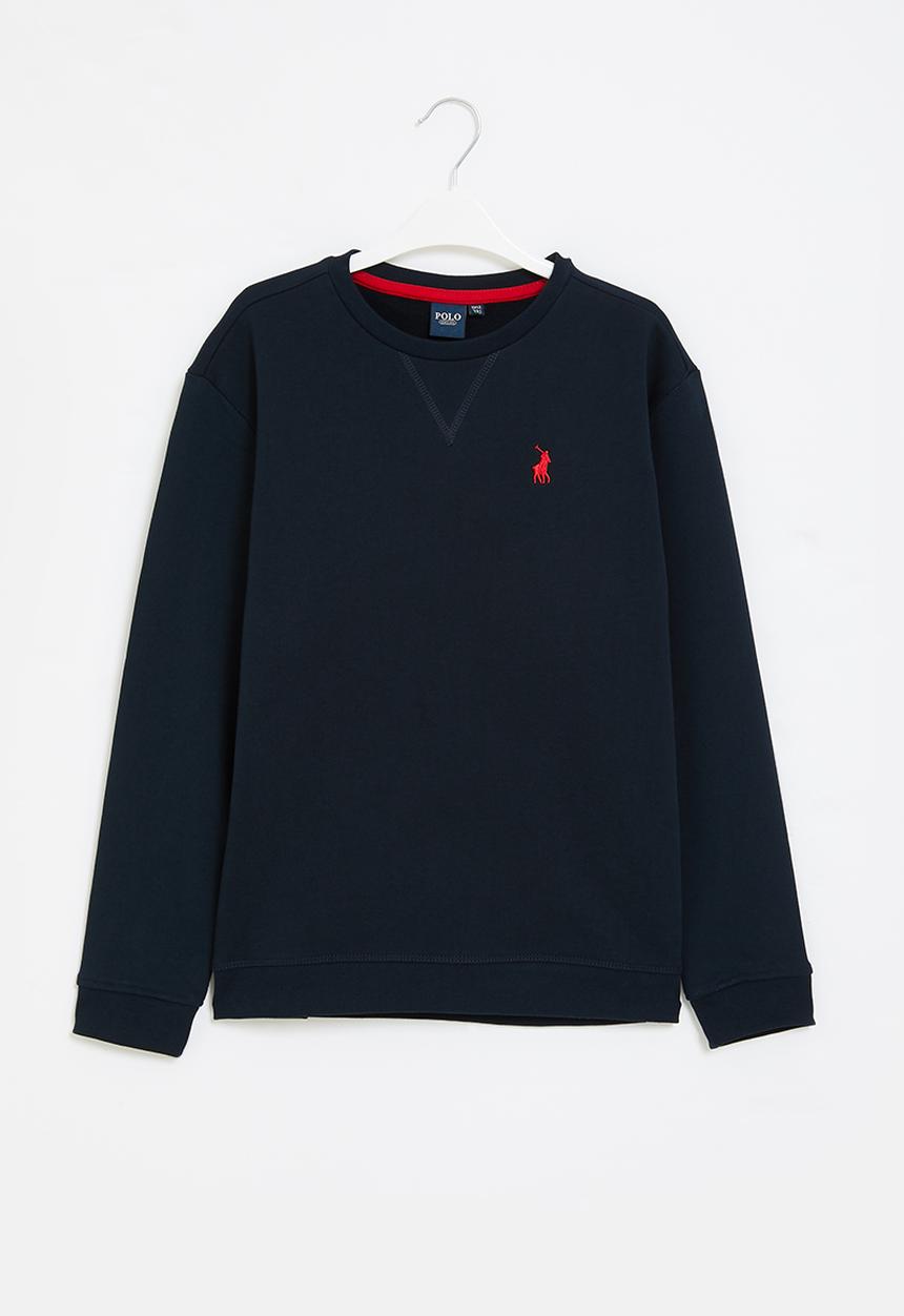 POLO - Boys classic crew neck sweater - navy