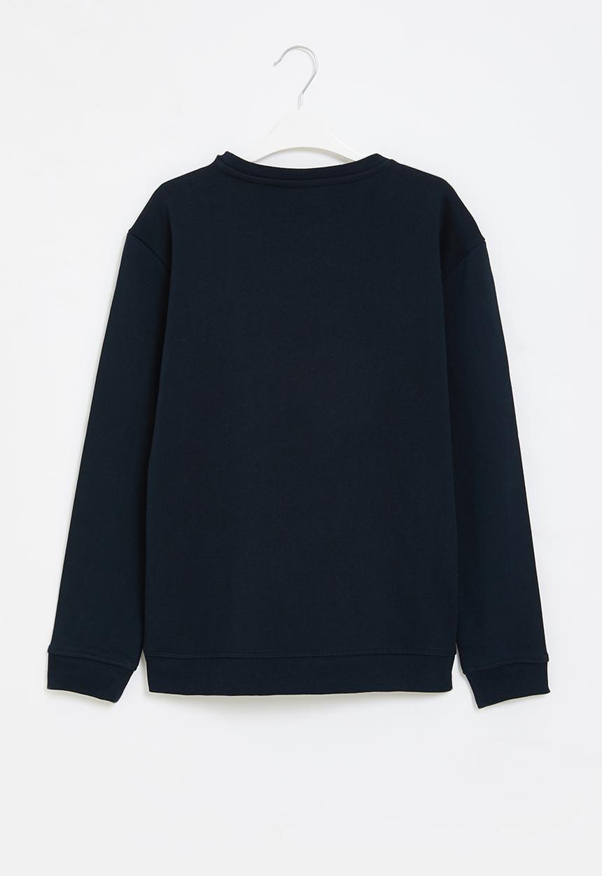 POLO - Boys classic crew neck sweater - navy