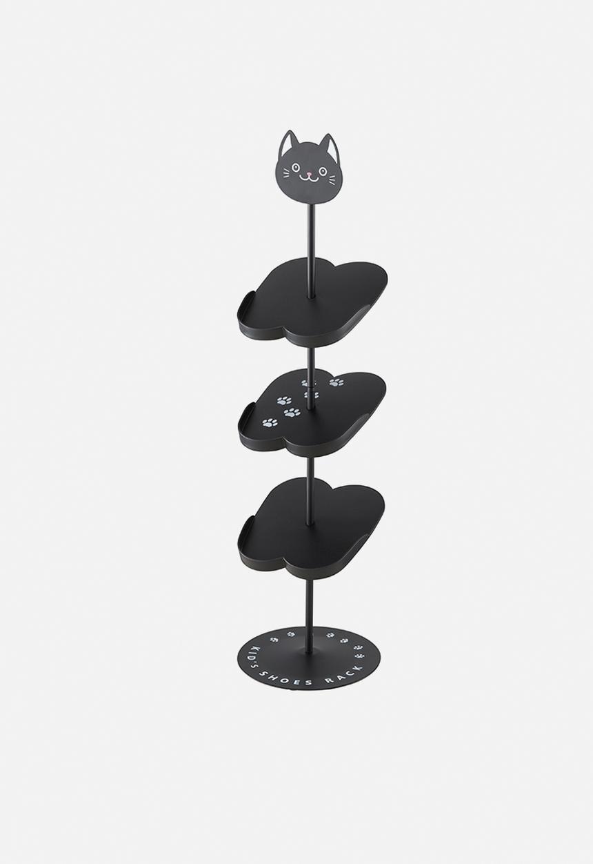 Yamazaki - Kids shoe rack cat - black