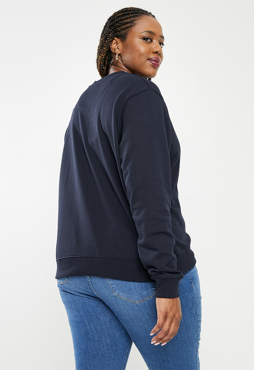POLO - Plus wmn logo sweater - navy