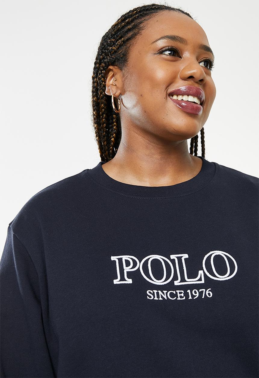 POLO - Plus wmn logo sweater - navy