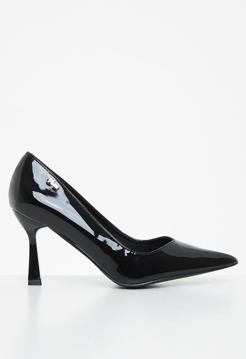 Plum - June court heel - black