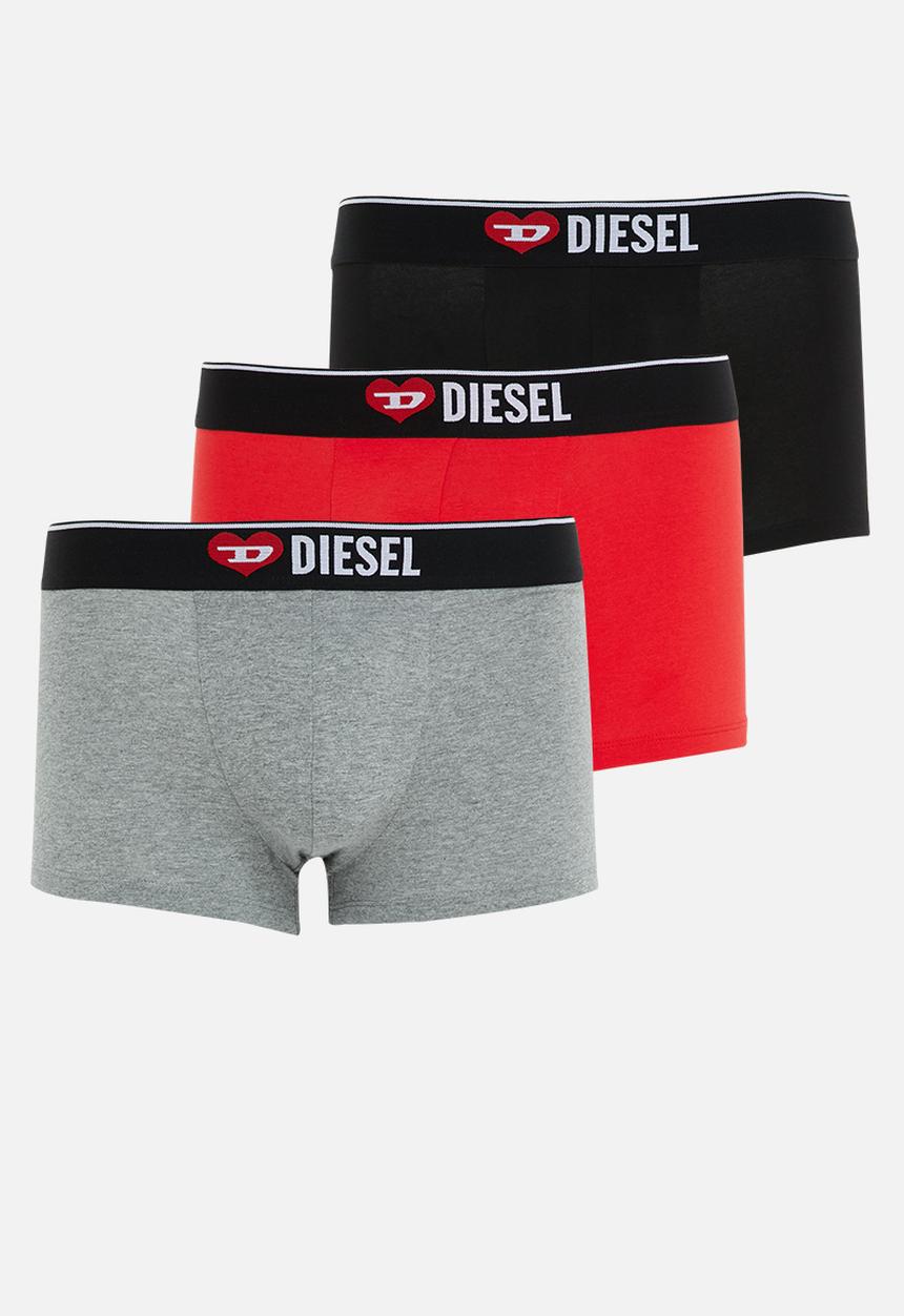 Diesel  - Umbx-damien three pack boxers - red/grey/black