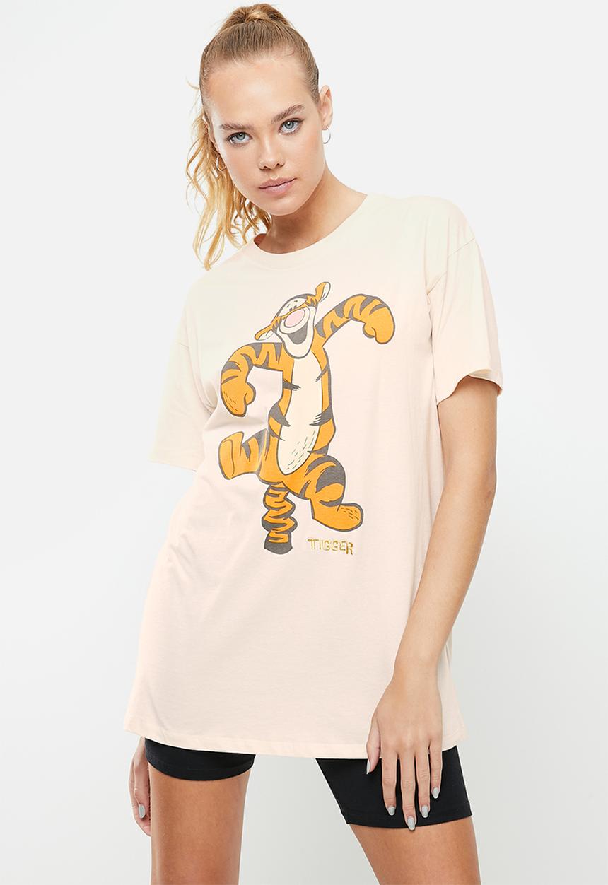 Cotton On - Boyfriend fit cny graphic lcn tee - lcn dis tigger oversized/white sand