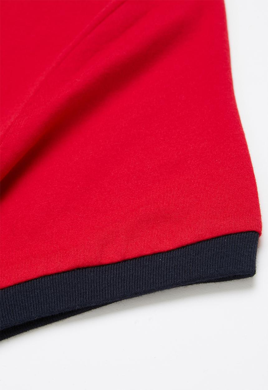 POLO - Boys embossed short sleeve tee - red