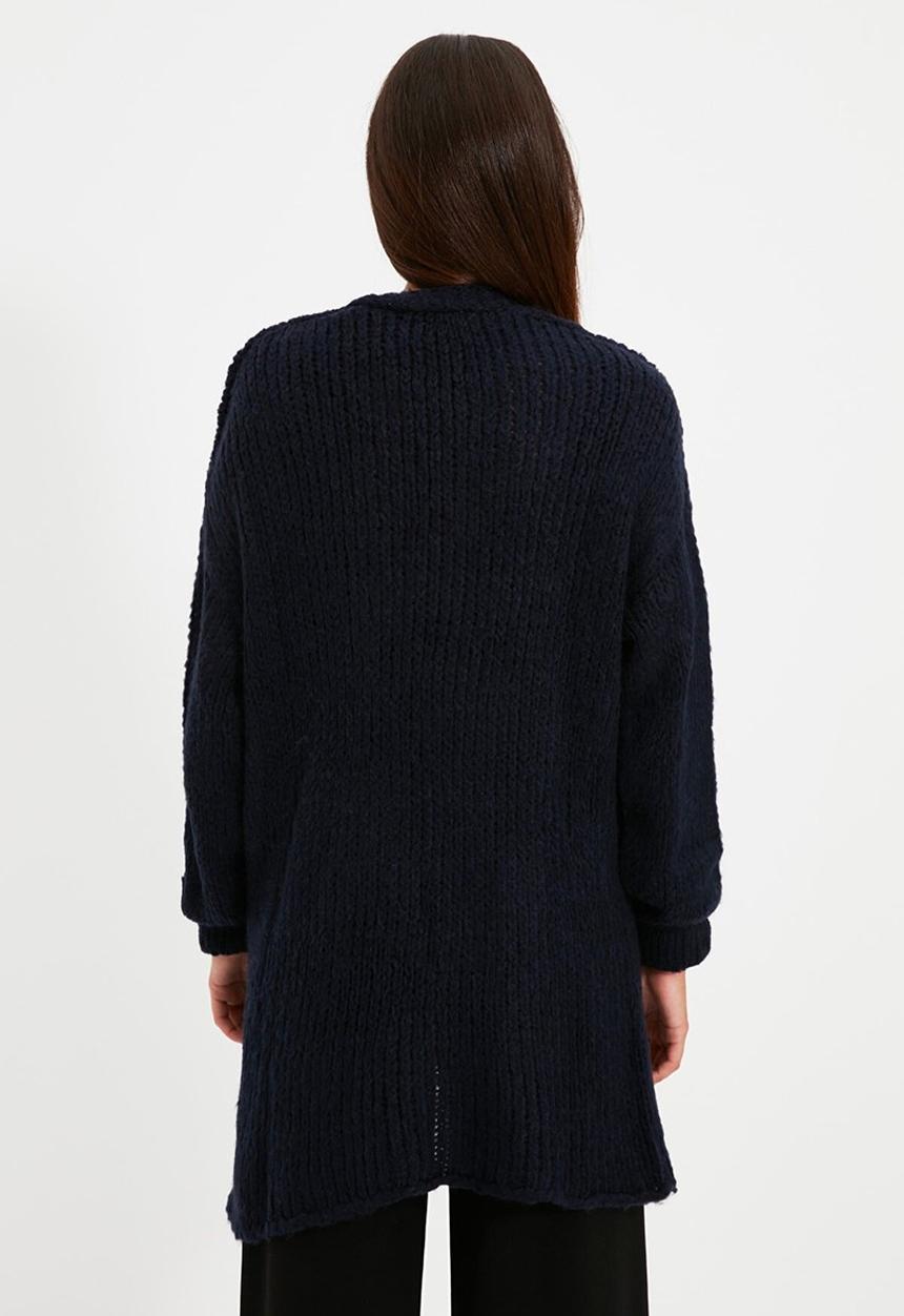 Trendyol - Pocket detailed knit cardigan - navy