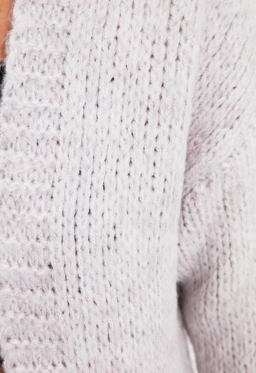 Trendyol - Pocket detailed knit cardigan - grey