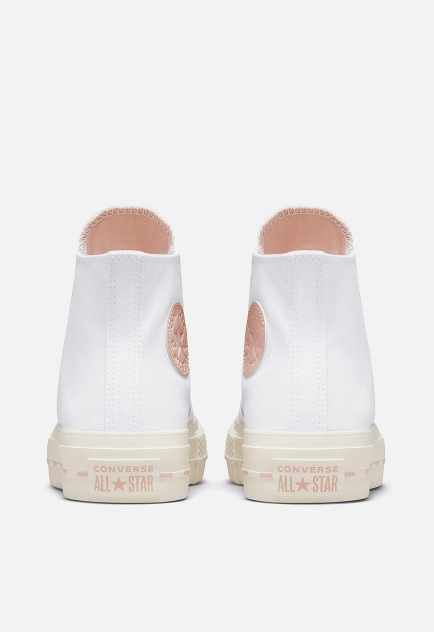 Converse - Chuck Taylor all star lift crafted platform hi - white/egret/pink clay